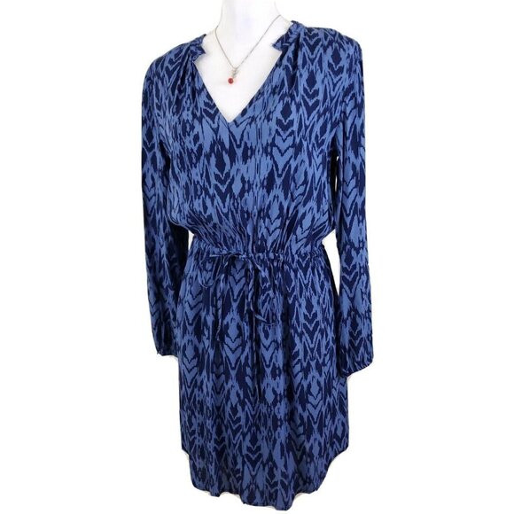 GAP ~Woman Size XS~ Purple/Blue Long Sleeve Fit & Flare Mini Dress NWT $69.95 - Picture 3 of 12